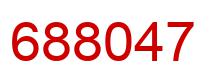 Number 688047 red image