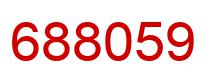 Number 688059 red image