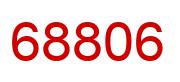 Number 68806 red image