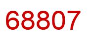 Number 68807 red image
