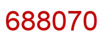Number 688070 red image