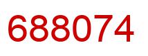 Number 688074 red image