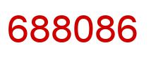 Number 688086 red image