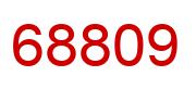 Number 68809 red image