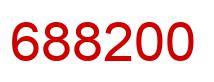 Number 688200 red image