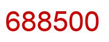 Number 688500 red image