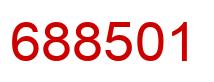 Number 688501 red image