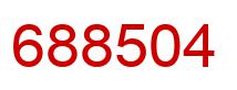 Number 688504 red image