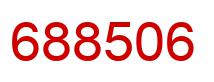 Number 688506 red image