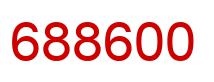 Number 688600 red image