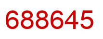 Number 688645 red image