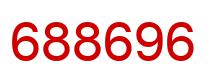 Number 688696 red image