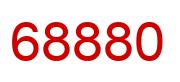 Number 68880 red image