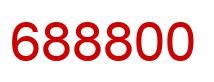 Number 688800 red image