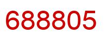 Number 688805 red image