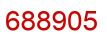 Number 688905 red image