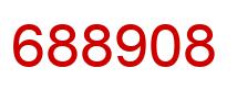 Number 688908 red image