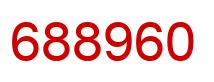 Number 688960 red image