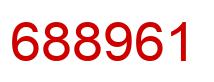 Number 688961 red image