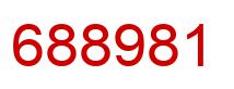 Number 688981 red image