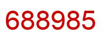 Number 688985 red image