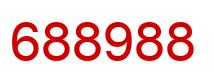 Number 688988 red image