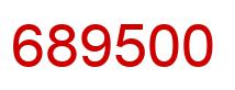 Number 689500 red image