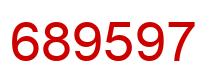 Number 689597 red image