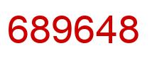Number 689648 red image