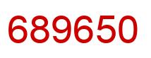 Number 689650 red image
