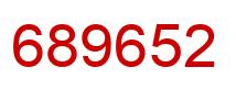 Number 689652 red image