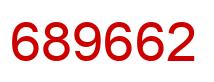 Number 689662 red image