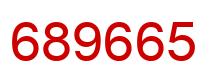 Number 689665 red image