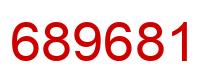 Number 689681 red image
