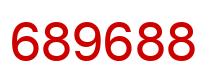 Number 689688 red image