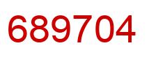 Number 689704 red image