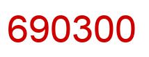 Number 690300 red image