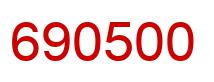 Number 690500 red image