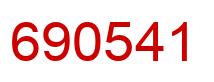 Número 690541 imagen rojo
