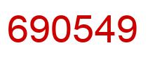 Number 690549 red image