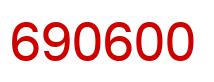 Number 690600 red image