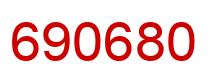 Number 690680 red image