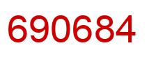 Number 690684 red image