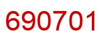 Number 690701 red image