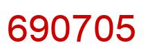 Número 690705 imagen rojo