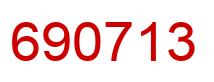 Número 690713 imagen rojo