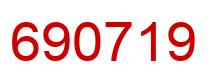 Number 690719 red image