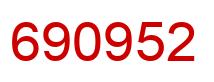 Number 690952 red image