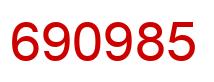 Number 690985 red image