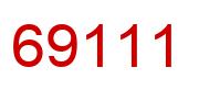 Number 69111 red image